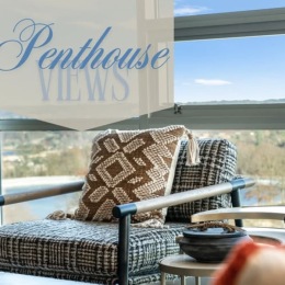 seating area with large windows